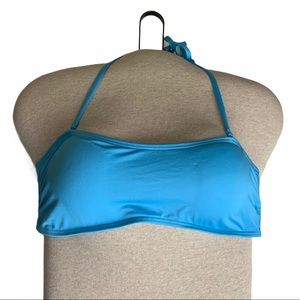 Boutique Bandeau Swimsuit Top Aqua Monogram